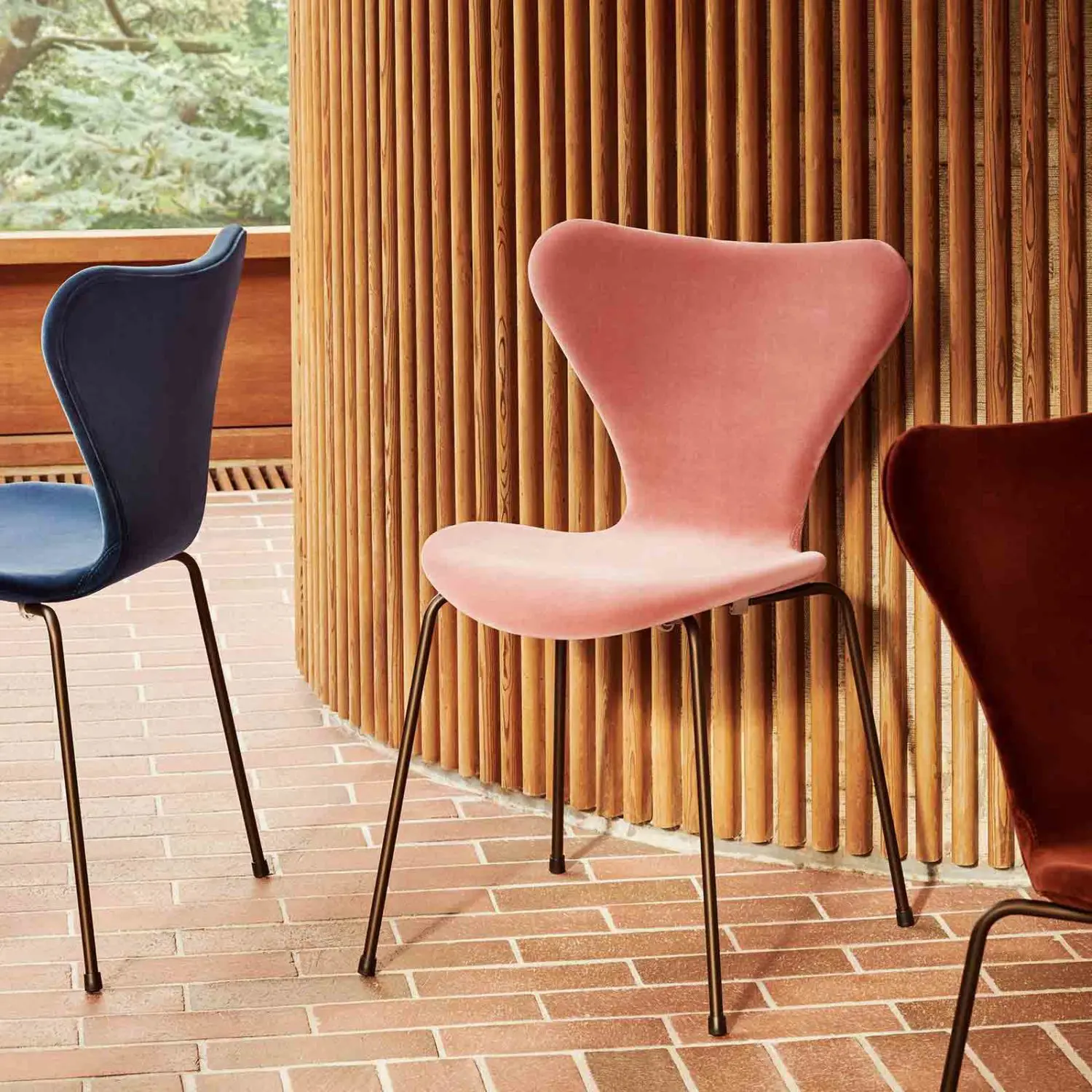 Fritz Hansen Serie 7 Stuhl Velvet Edition - Grey – Bild 2