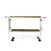 Lange Production HB 128 Bar Cart - Schwarz Chrom