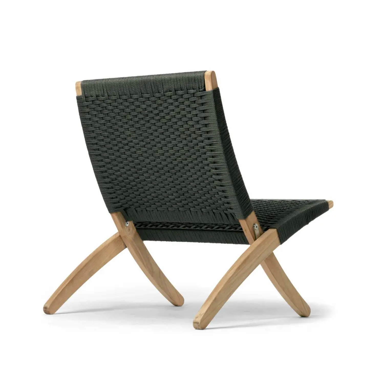Carl Hansen Cuba Chair Outdoor - Dunkelgrün, Teak unbehandelt