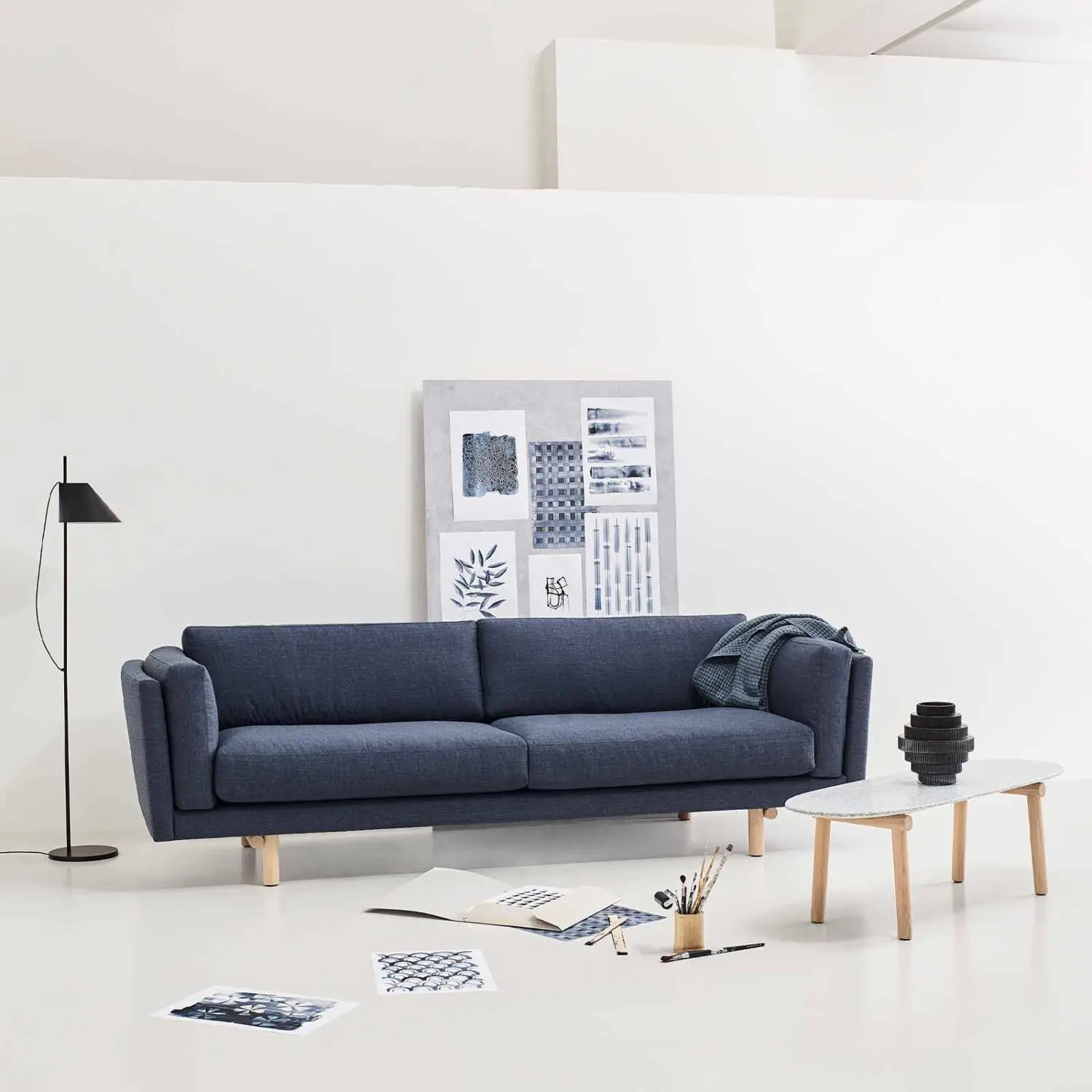 Erik Jorgensen EJ288 Sofa - 2,5 Sitzer - Blau – Bild 2