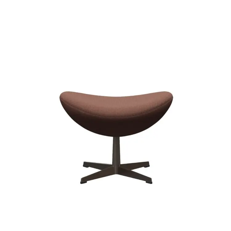 Der Egg-Fusshocker in Beige und Orange