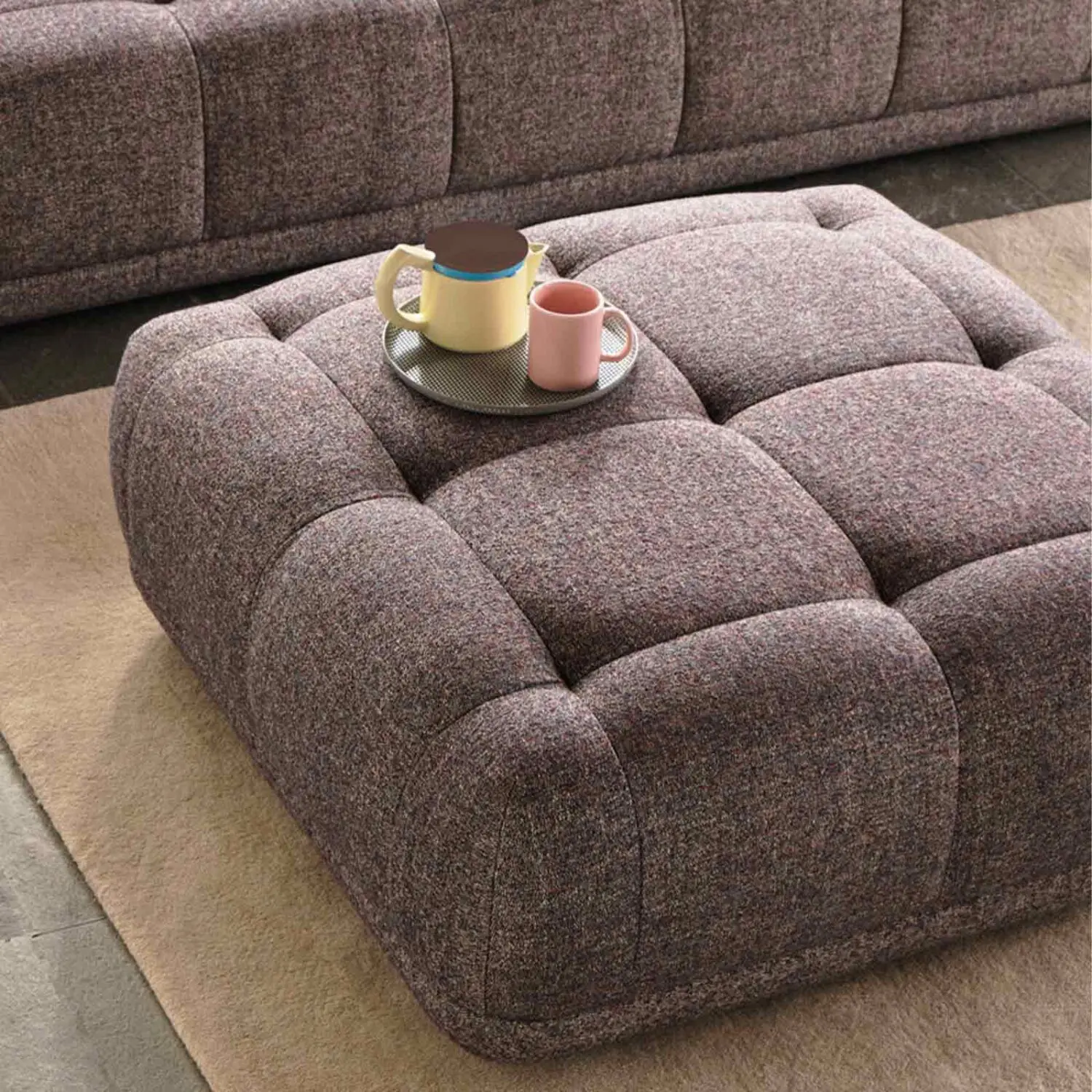 HAY Quilton Ottoman – graubraun – Bild 2