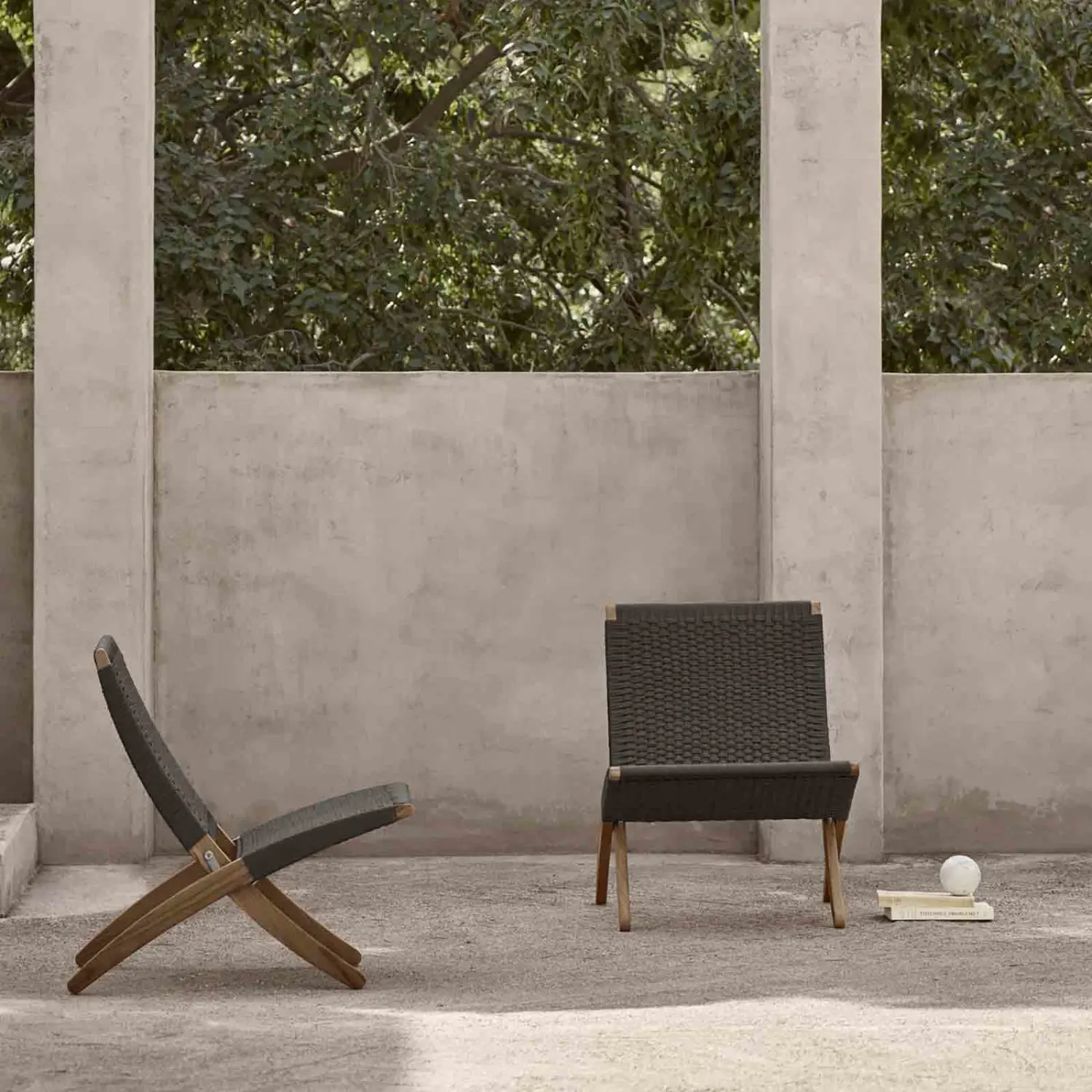 Carl Hansen Cuba Chair Outdoor - Dunkelgrün, Teak unbehandelt – Bild 2