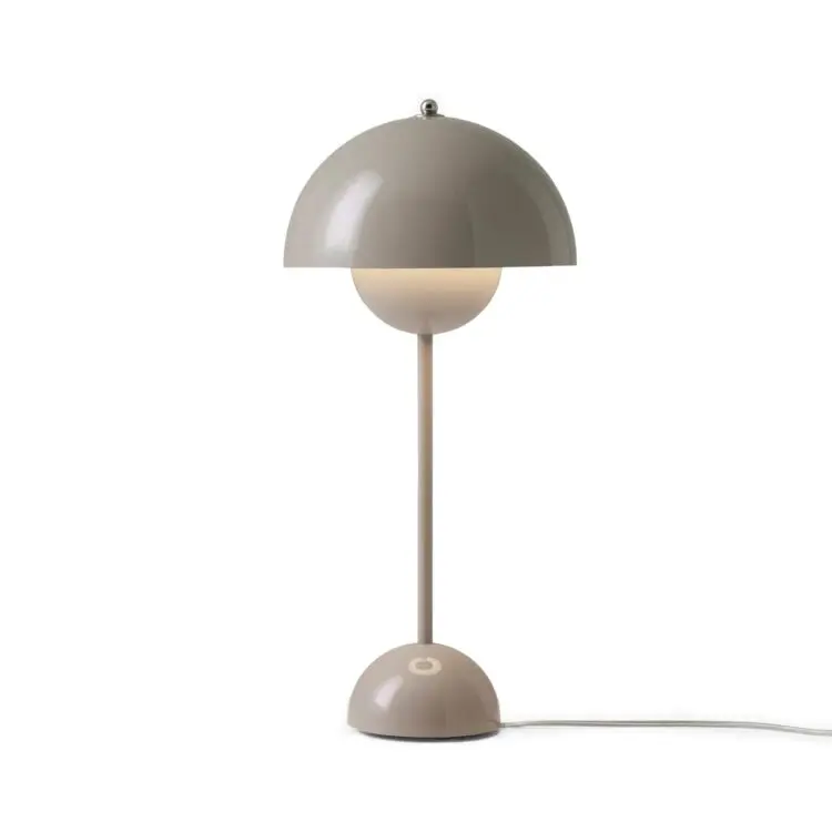 &Tradition - Tischleuchte Flowerpot Verner Panton VP3 - Grey Beige