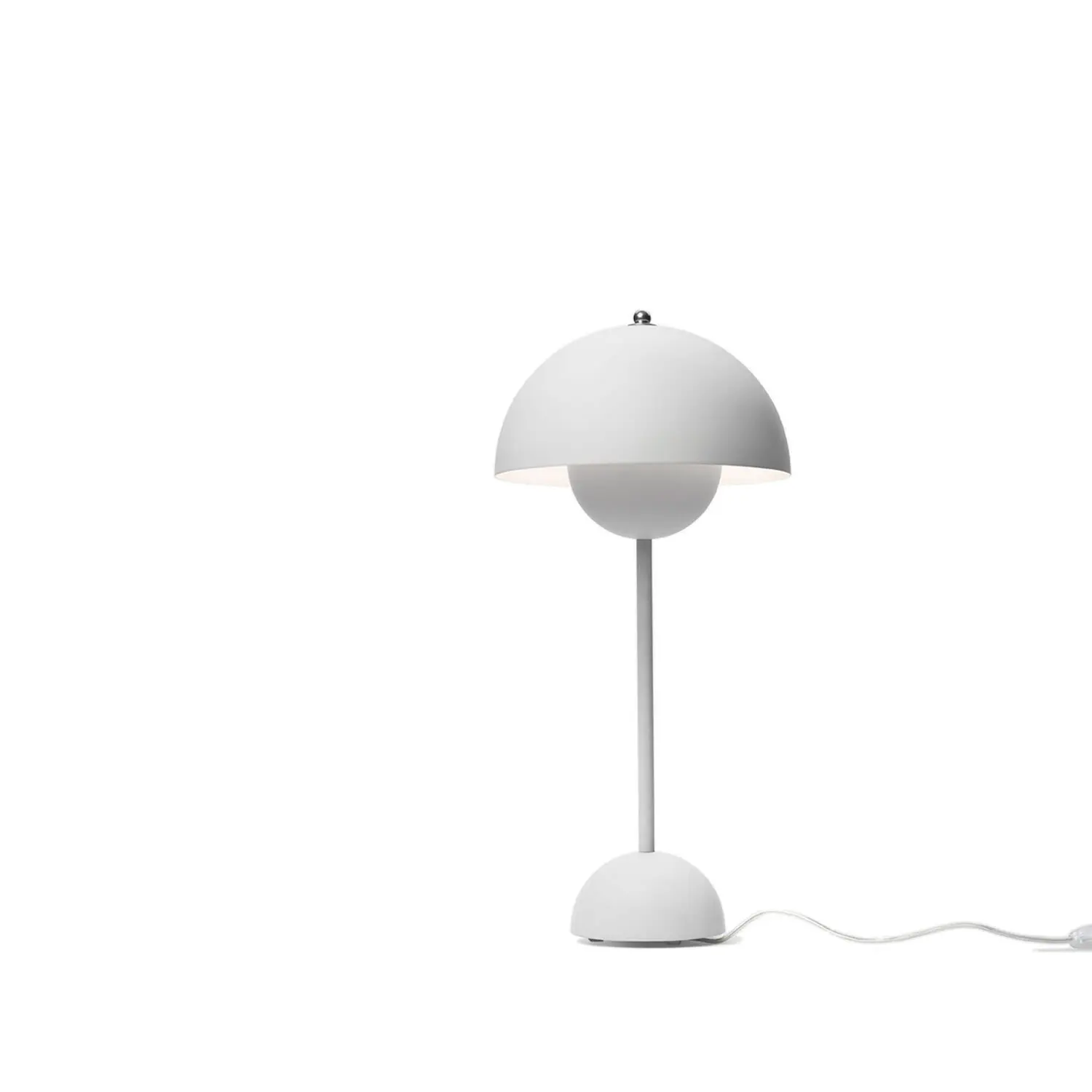 &Tradition - Tischleuchte Flowerpot Verner Panton VP3 - Matt Light Grey