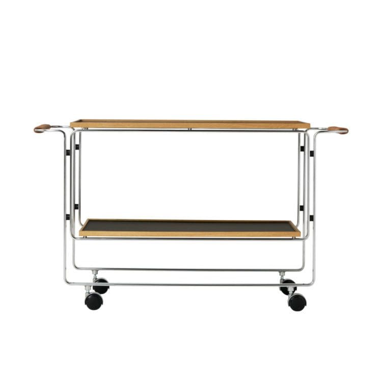 Lange Production HB 128 Bar Cart - Schwarz Chrom