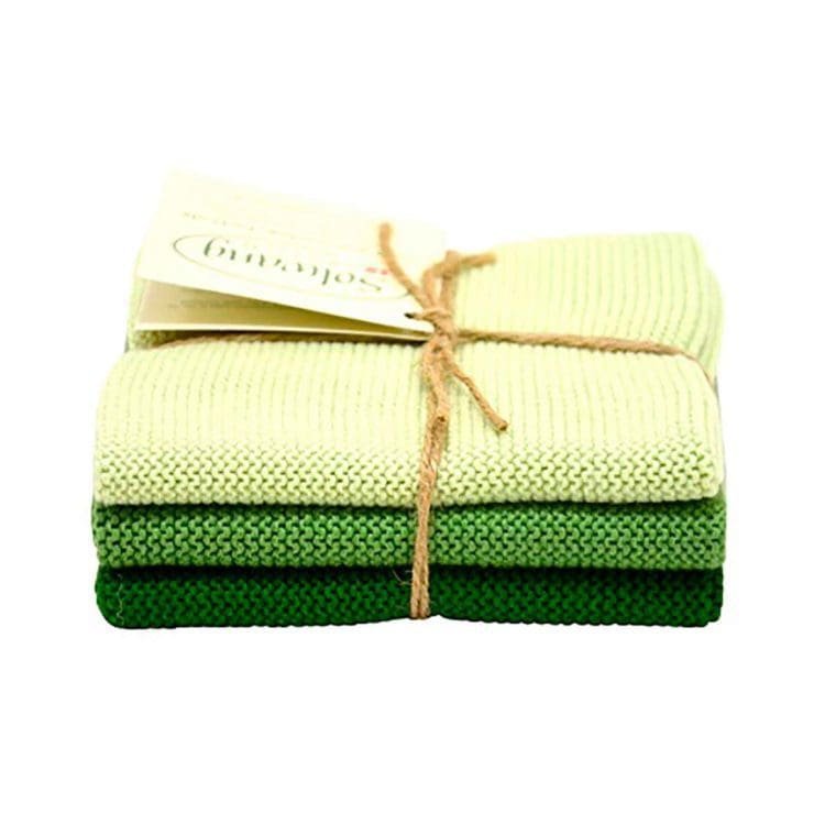 Waldgrüne Solwang Wischlappen 3er Set - Skandinavisches Design